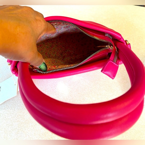 KAYLA + AVA Hot Pink Vegan Leather Handbag, NWOT - Picture 10 of 11